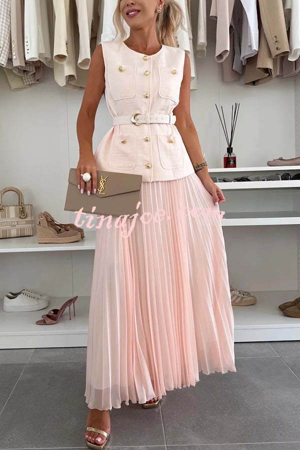 La Musea™ | Gonna lunga in tulle a trapezio con pieghe