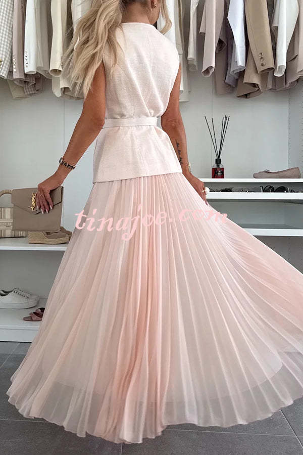 La Musea™ | Gonna lunga in tulle a trapezio con pieghe