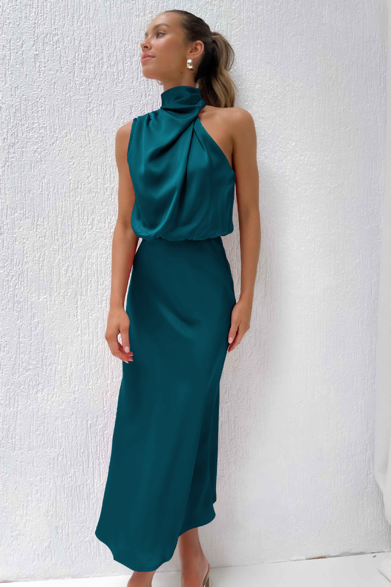 La Musa™ | Abito midi con scollatura moderna