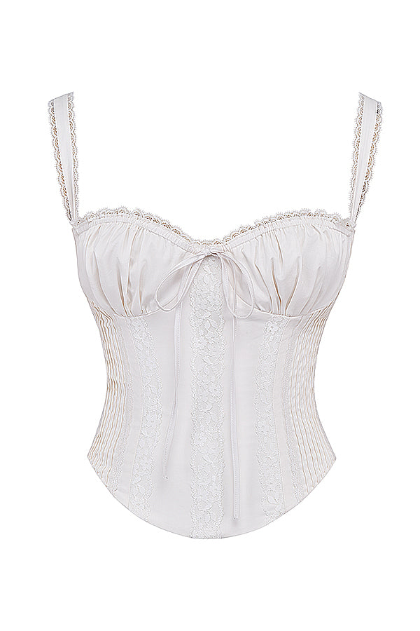 La Musea™ | Top cropped con pizzo