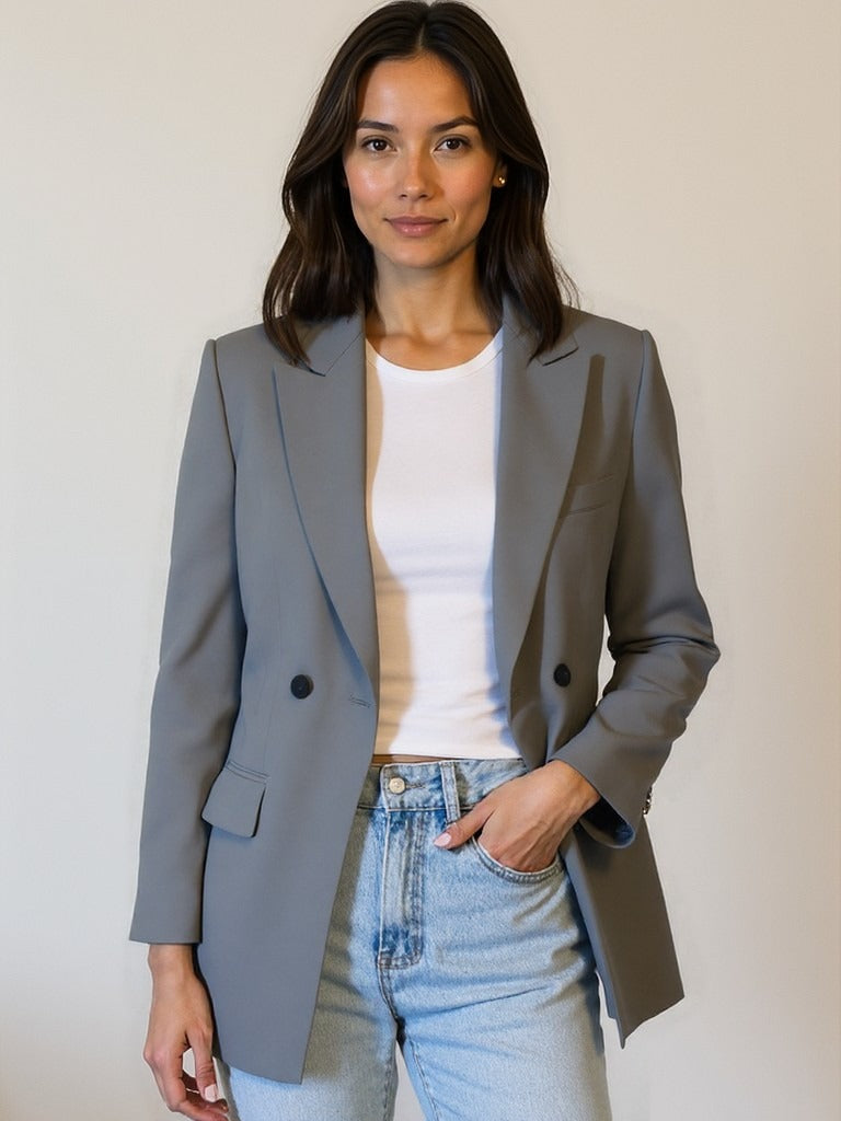 La Musea™ | Cappotto doppiopetto stile blazer