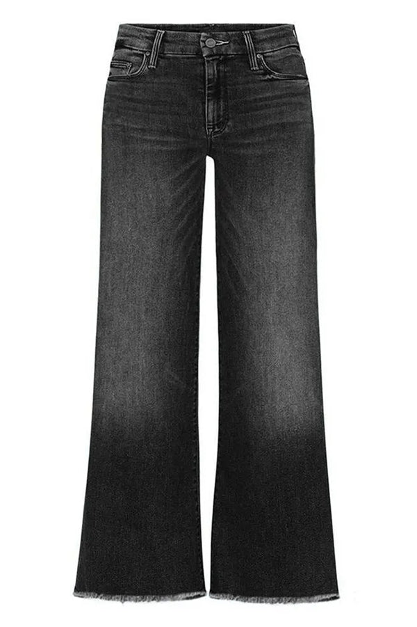 La Musea™ | Calça jeans reta elástica com bolso e cintura média