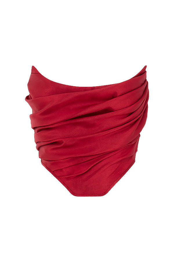 La Musea™ | Corsetto con taffetà drappeggiato