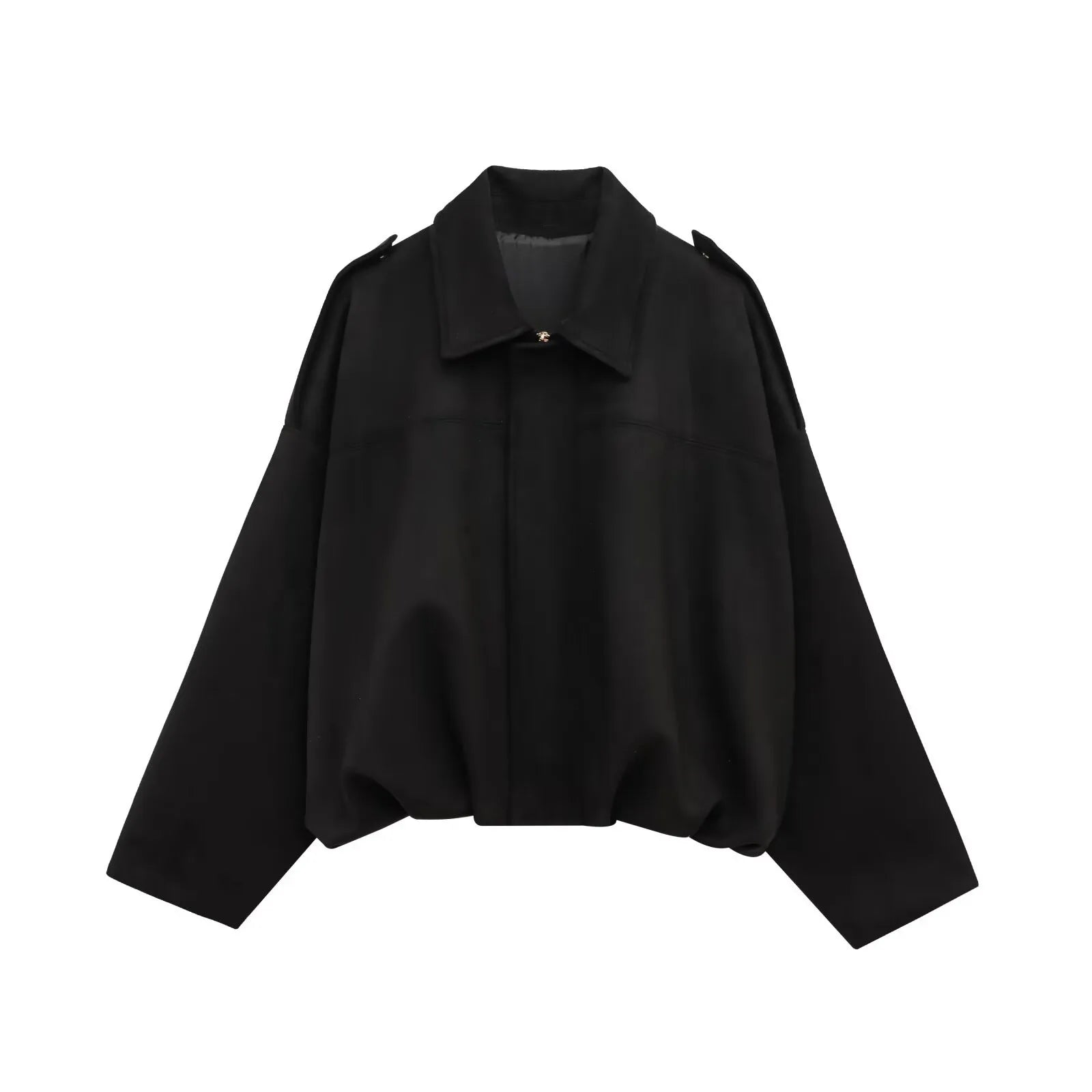 La Musea™ |  Giacca in suede sintetico con colletto e spalline